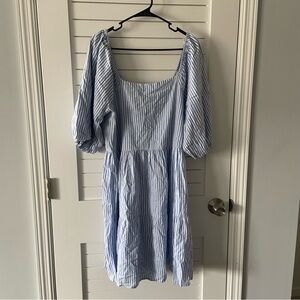 Beach Lunch Lounge Striped Bell Sleeve Dress Size XL